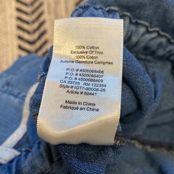 Aritzia Wilfred Free Beatriz Chambray Jean Shorts Overall Romper Size XS - Picture 15 of 15